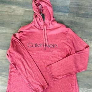 Men’s Calvin Klein Hoodie-burgundy size small